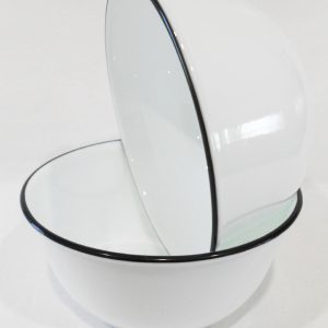 2 BLACK Band CORELLE 28-oz SUPER SOUP BOWLS 6 1/4 Bright Brilliant Onyx Ebony