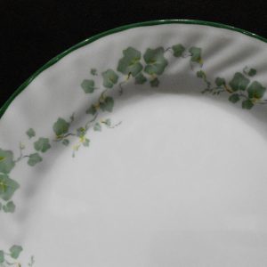New Mint CORELLE Impressions CALLAWAY 10.25 DINNER PLATE Swirl Rim Green Ivy