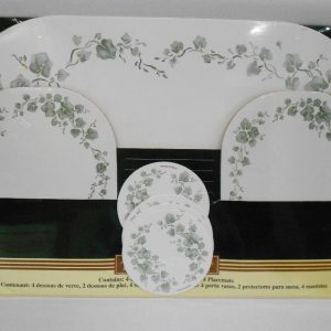 ❤️10-pc CORELLE Coordinates CALLAWAY IVY Tabletop Set PLACEMATS COASTERS HOTPADS