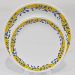 *NEW 1 Corelle CASA FLORA 10 1/4 DINNER PLATE Mexico Blue Yellow