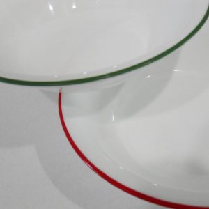1 Corelle CHEERFUL FLURRY or BIRDS & BOUGHS 18-oz SOUP BOWL *Holiday Red Green