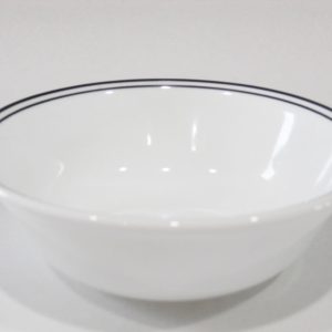 Corelle CITY BLOCK 18-oz SOUP Cereal BOWL *Double Black Band Striped Rim