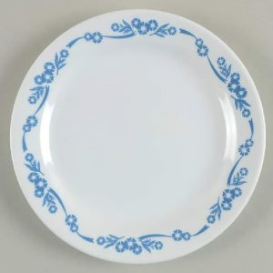NRM CORELLE by Corning CORNFLOWER BLUE 7.25 Salad BREAD PLATE Pie Dessert