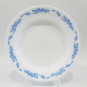1 CORELLE Corning CORNFLOWER BLUE 15-oz Flat Rim SOUP PLATE Pasta Stew Bowl