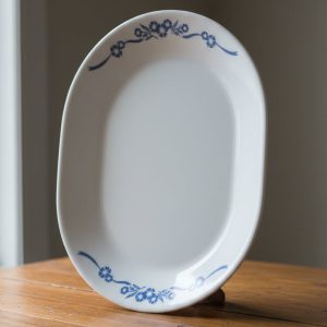 NEW CORELLE 60th Anniversary BLUE CORNFLOWER SERVING PLATTER Chop Plate