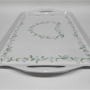❤️ Corelle COUTRY COTTAGE Melamine RECTANGULAR TRAY Serving 19 x 11 Blue Hearts