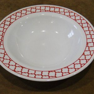 Corelle CRIMSON TRELLIS Wide Rim 28-oz Entree BOWL 11 Serving Pasta HOLIDAY RED