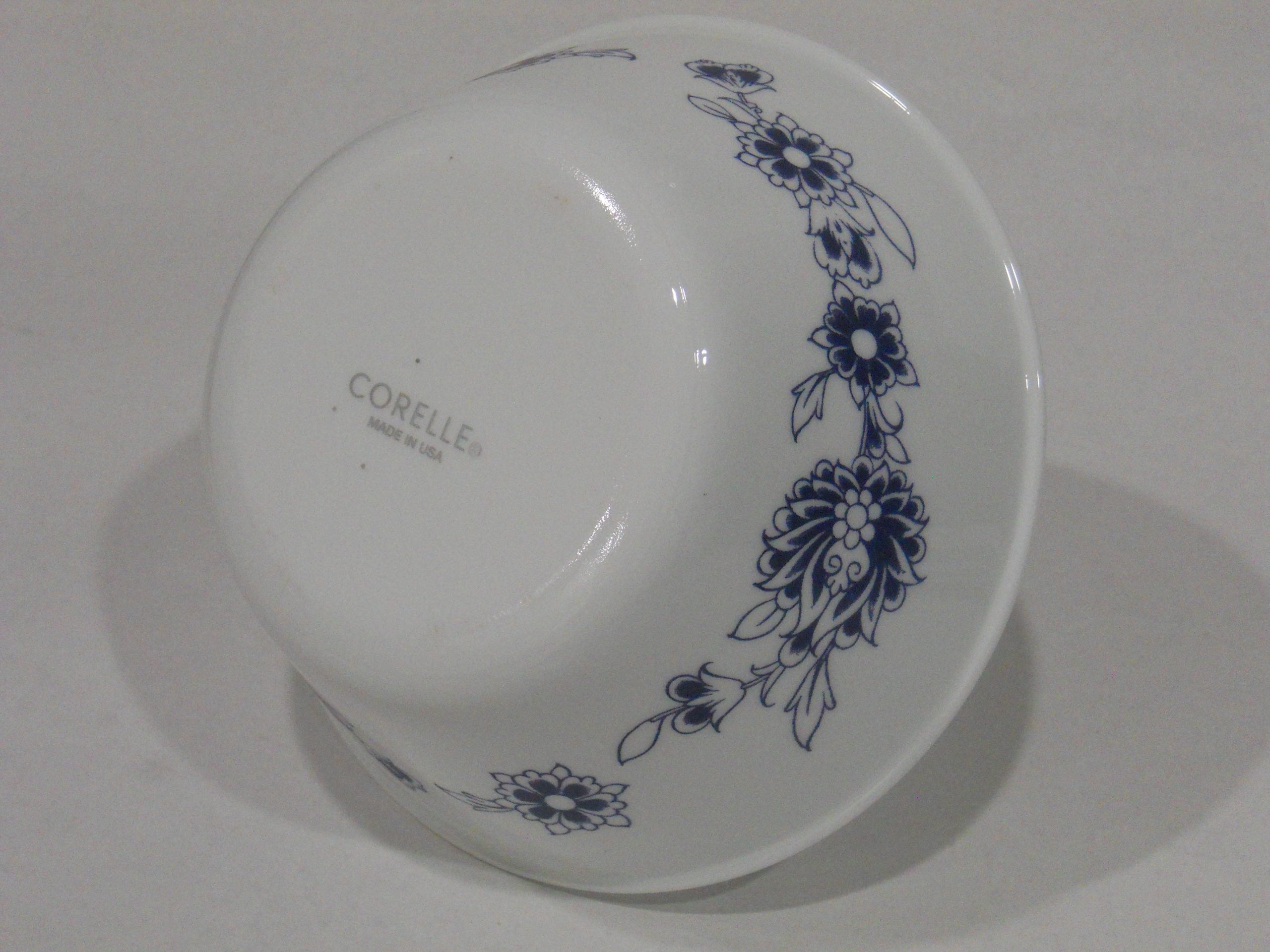 Corelle Signature INDIGO BLOOMS 21.5-oz SOUP Cereal Salad BOWL *Dark Blue Floral - Image 11