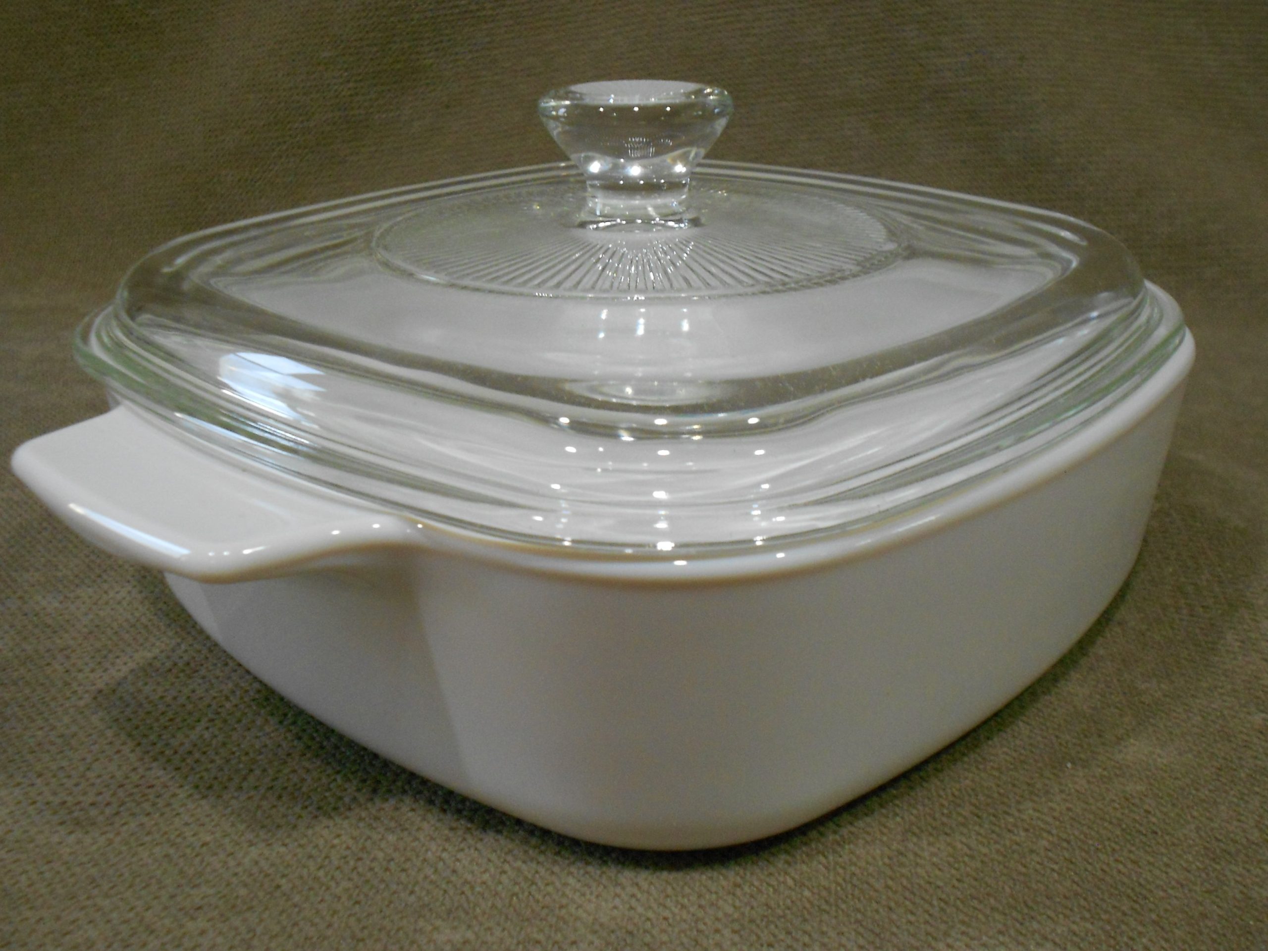 3-pc CORNINGWARE 1-Qt CASSEROLE & COVERS A-1-B Pyroceram Winter Frost White - Image 4