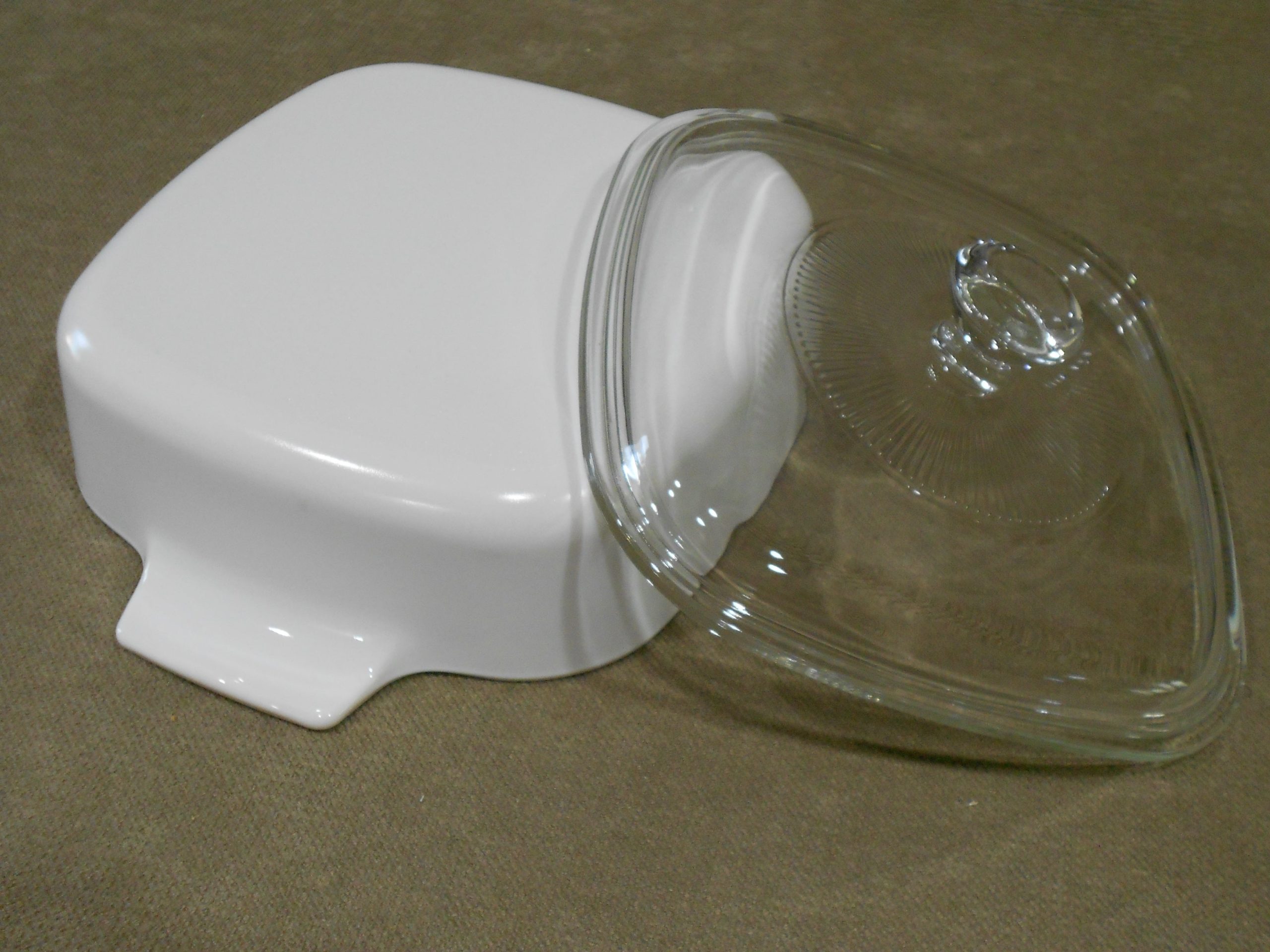 3-pc CORNINGWARE 1-Qt CASSEROLE & COVERS A-1-B Pyroceram Winter Frost White - Image 5