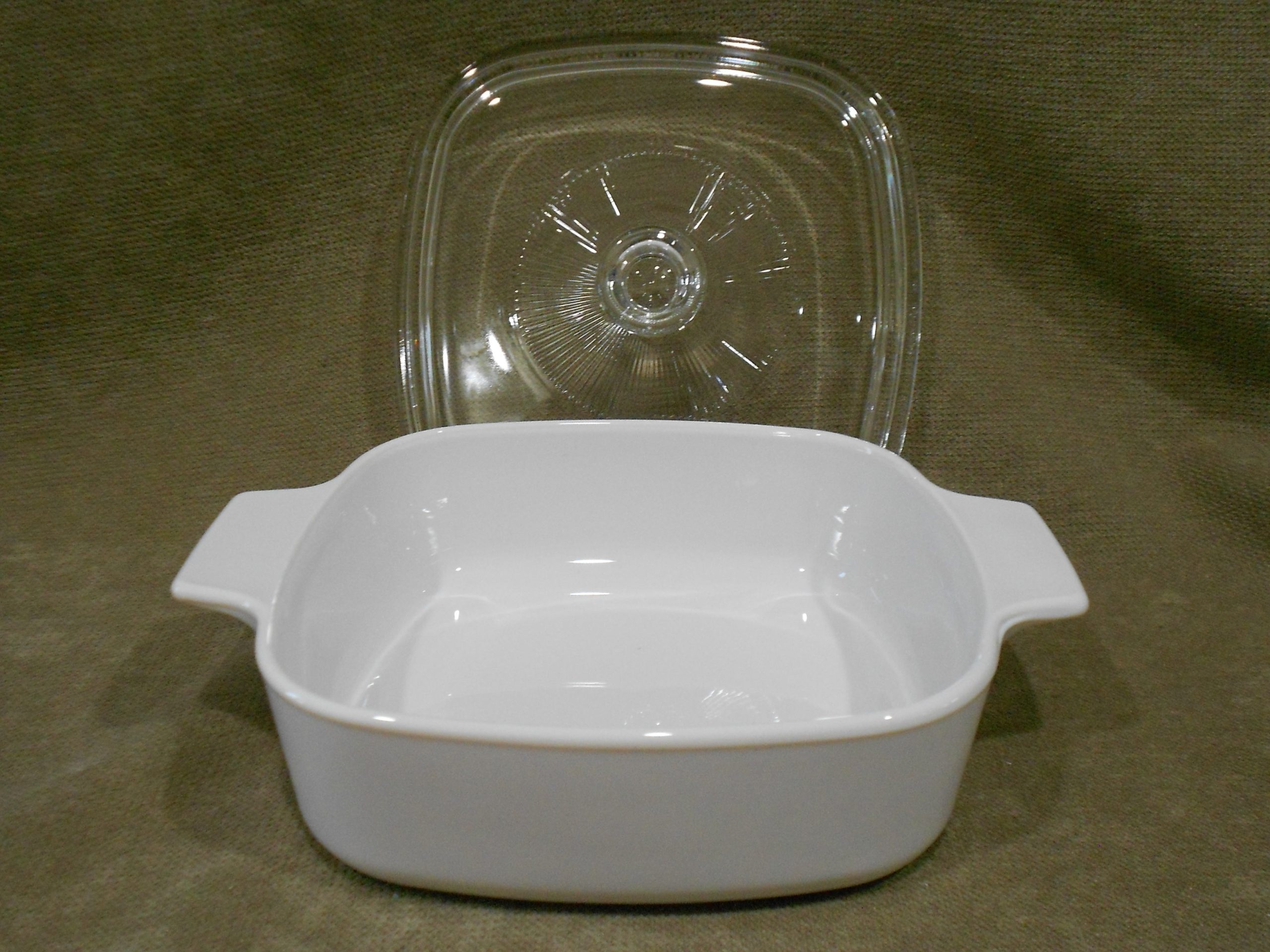 3-pc CORNINGWARE 1-Qt CASSEROLE & COVERS A-1-B Pyroceram Winter Frost White - Image 7