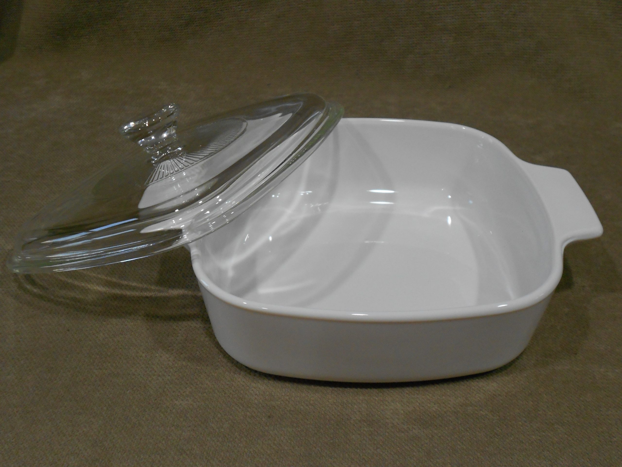 3-pc CORNINGWARE 1-Qt CASSEROLE & COVERS A-1-B Pyroceram Winter Frost White - Image 6