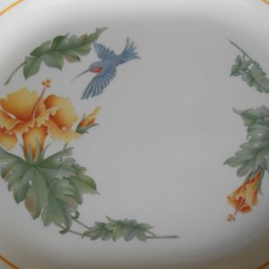1 Corelle HUMMINGBIRD Serving PLATTER 12.25 x 10 Plate TROPICAL FLORAL