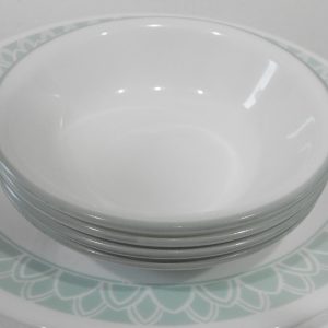 4 Corelle DELANO 10-oz DESSERT BOWLS Anders Sauce Dip Fruit Aqua Mist Pale Green