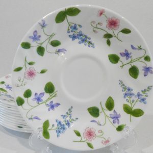 1 HTF Corelle DELICATE ARRAY Cup SAUCER Plate ONLY 6 1/8 Colorful Floral