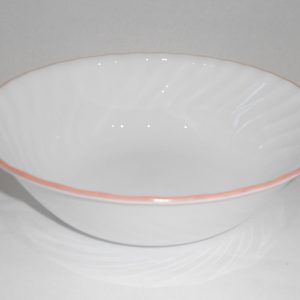 NRM Corelle ELEGANT ROSE 1-Qt SERVING BOWL Vegetable 8 1/2 Swirled Pink Rim