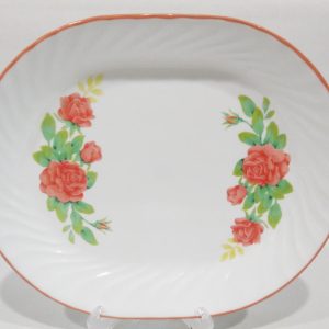 NRM Corelle ELEGANT ROSE 12 1/4 x 10 SERVING PLATTER Meat Plate Pink Floral