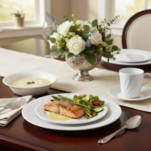 20-pc Corelle ENHANCEMENTS White DINNERWARE SET Plates Bowls 9-oz Cup & Saucers