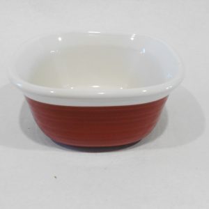 1 CorningWare RED ETCH 7-oz Square RAMEKIN BOWL Textured Stoneware 4 x 1.5