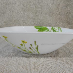 Corelle Square EUROPEAN HERBS 23-oz SOUP CEREAL BOWL Earthen Garden Green *NEW