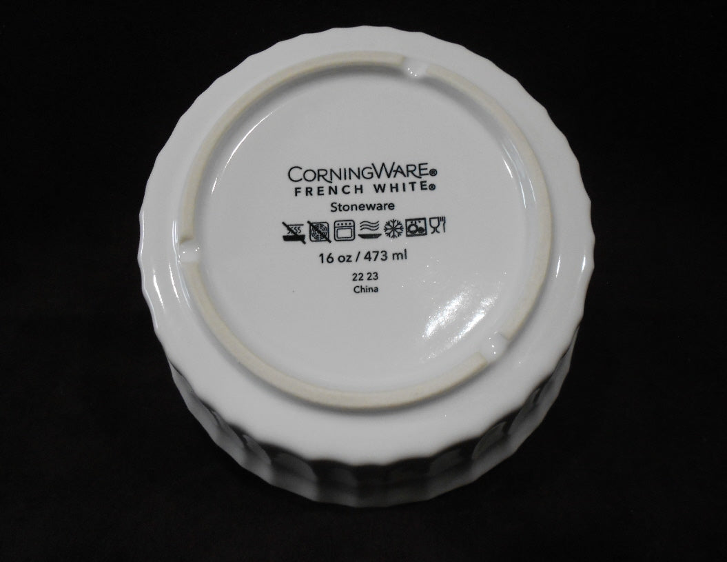 2 Corningware FRENCH WHITE Round 16-oz DISH & COVERS Bake Serve Store Bowls - Image 4