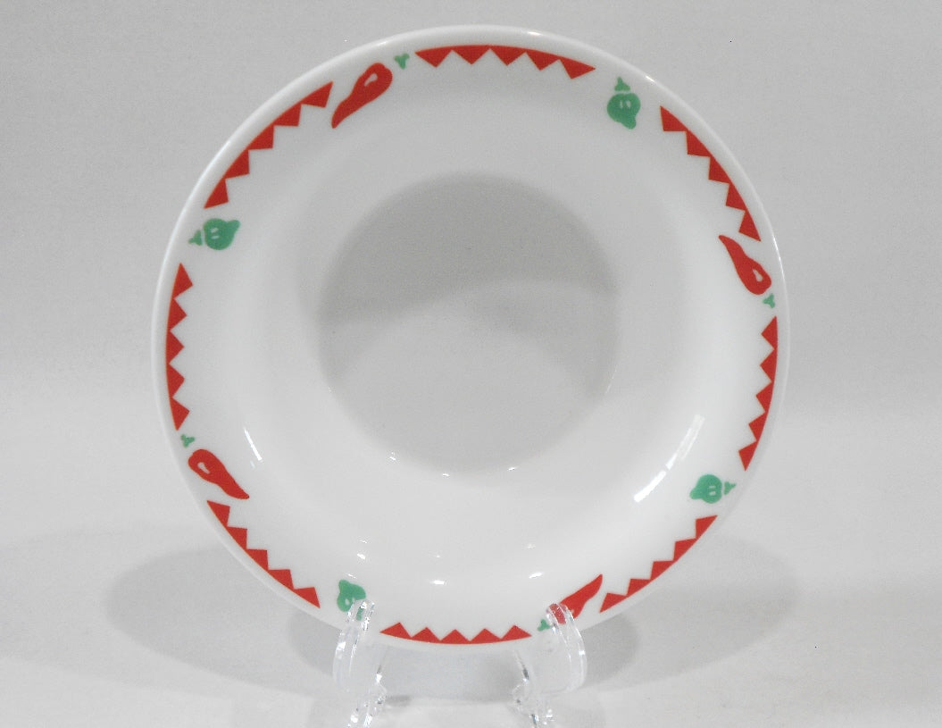 NEW Corelle FIESTA 8-oz FLAT RIMMED CEREAL BOWL Rice Salsa Soup 6.25 Chili Peppers
