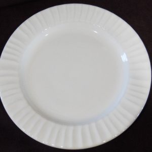 *NEW Corningware FRENCH WHITE 8 SALAD PLATE Stoneware Medium Lunch Fluted Rim