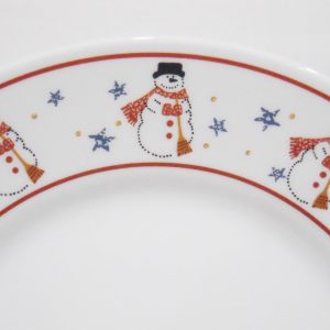 NRM Corelle FROSTY MORN Snowmen 10.75 DINNER PLATE Christmas Winter Snowman