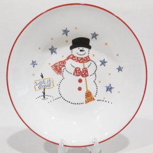 NRM Corelle FROSTY MORN Snowmen 20-oz PASTA BOWL Soup Christmas Winter Snowman