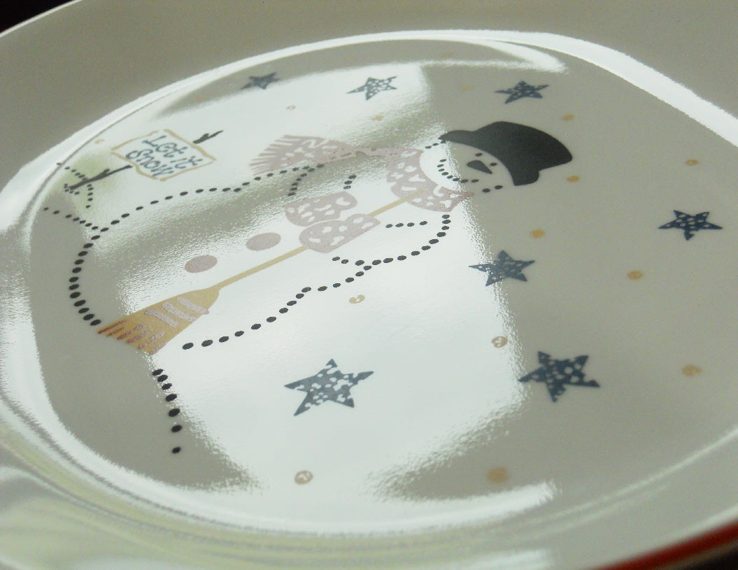 Corelle FROSTY MORN Snowman SERVING PLATTER Christmas Winter Snow Snowmen - Image 4