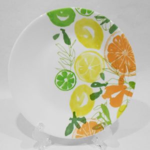 1 CORELLE Contemporary Fruit 6.75 APPETIZER PLATE Bread Citrus Lemon Lime Orange