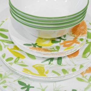 ❤️ 16-pc CORELLE Contemporary Fruit DINNERWARE SET Citrus & Foliage Lemon Lime Orange