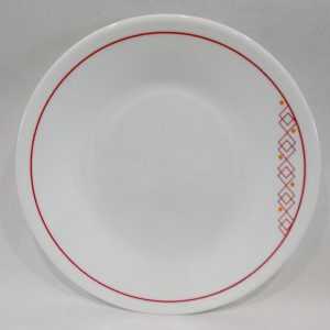 NEW Corelle FUSION CHILI RED 6 3/4 APPETIZER PLATE Bread *Inspired by Folk Art patterns