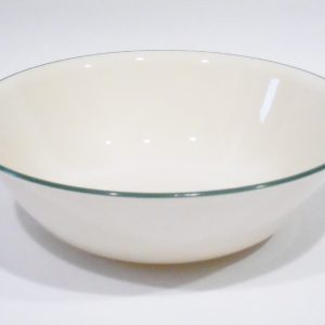 Corelle GARDEN HOME 1-Qt SERVING BOWL Vegetable Salad Sandstone Green Rim