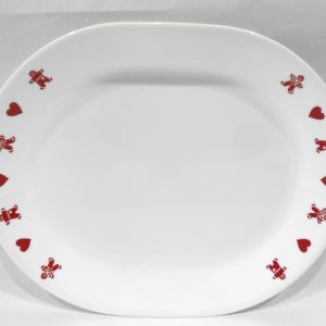 NRM Corelle GINGERBREAD MEN & HEARTS 12x10 SERVING PLATTER Christmas Valentine