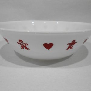 Corelle GINGERBREAD MEN & HEARTS 1-Qt SERVING BOWL Christmas Valentines