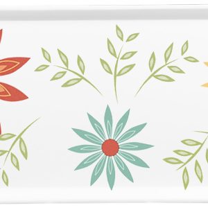 Corelle HAPPY DAYS Melamine Plastic TIDBIT TRAY Serving 14 3/4 x 6 1/2 Retro Floral