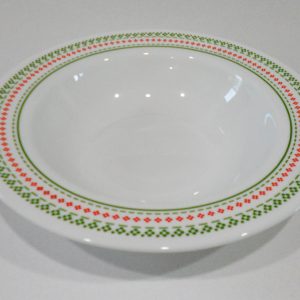 Corelle Winter HOLIDAY Cross Stitch 28oz ENTREE SOUP BOWL Christmas RED & GREEN