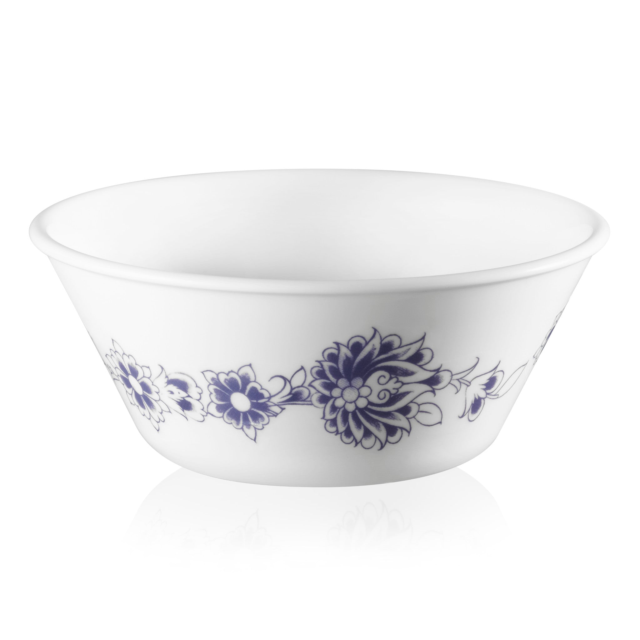 Corelle Signature INDIGO BLOOMS 21.5-oz SOUP Cereal Salad BOWL *Dark Blue Floral