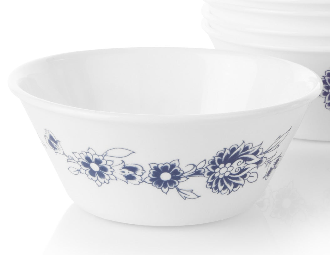 Corelle Signature INDIGO BLOOMS 21.5-oz SOUP Cereal Salad BOWL *Dark Blue Floral - Image 2