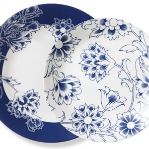 Corelle Signature INDIGO BLOOMS Choose: 11 Dinner OR 8.5 Lunch PLATE *Dark Blue Floral