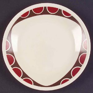 NEW Corelle KITU SANDSTONE 6 3/4 BREAD Dessert PLATE *Tribal BROWN Triangle Dot