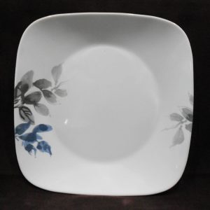 CORELLE Square KYOTO NIGHT 10.5 DINNER PLATE *Japanese Garden Blue Gray Leaf