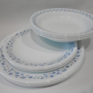 ❤️ New 12-pc Corelle LILAC BLUSH DINNERWARE SET Plates Bowls *Purple Blue Floral