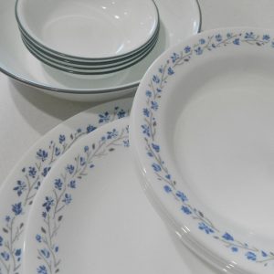 ❤️ 17-pc Corelle LILAC BLUSH DINNERWARE SET Plates Bowls *Purple Blue Floral
