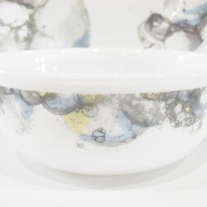 CORELLE LUMOS 16-oz SOUP Cereal BOWL 5.75 *Muted Gray Yellow Purple Blue
