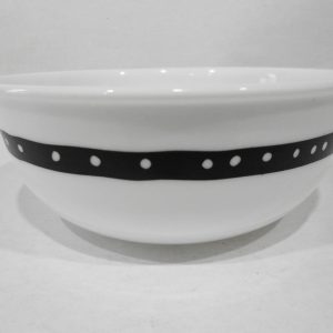 HTF Corelle METROPOLITAN ATLANTA 16-oz SOUP BOWL 5.75 Geometric BLACK WHITE