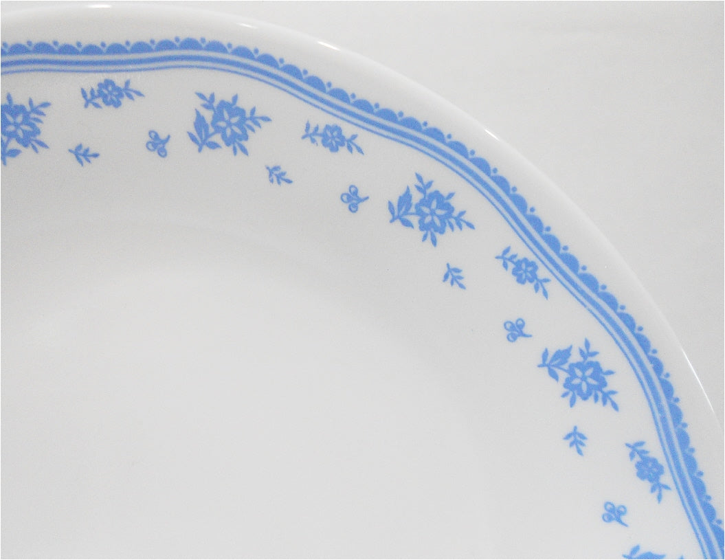 NEW Vtg. 1980's Corelle by Corning MORNING BLUE 10.25 DINNER PLATE Delicate Floral - Image 2