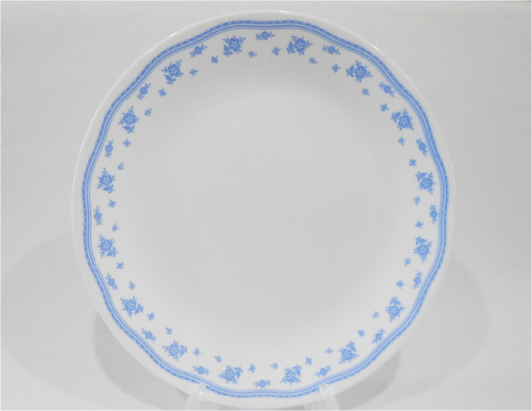 NEW Vtg. 1980's Corelle by Corning MORNING BLUE 10.25 DINNER PLATE Delicate Floral