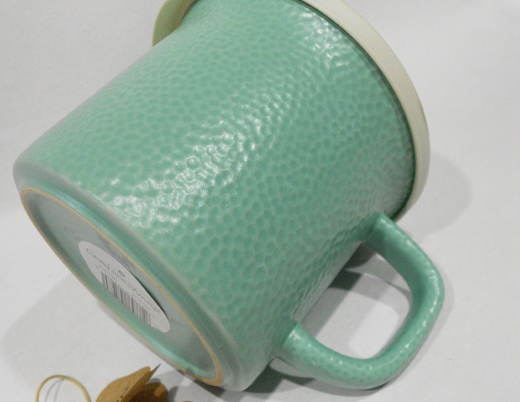 New CORNINGWARE French Pop-Ins HAMMERED AQUA Green 20-oz MEAL MUG - Image 3